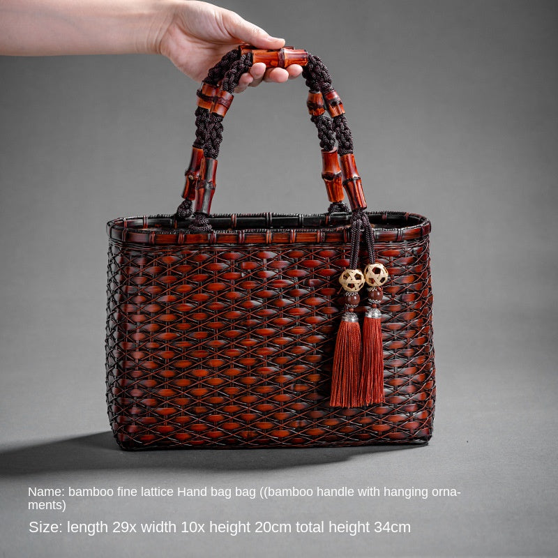 Retro Bamboo Woven Bag