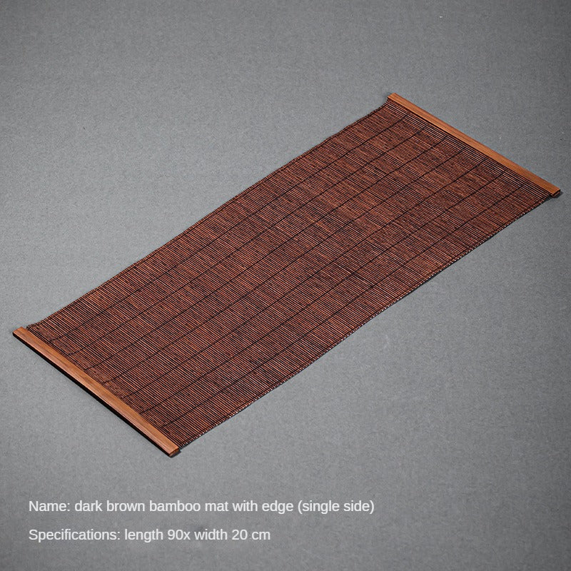 Large Lacquered Bamboo Tea Mat