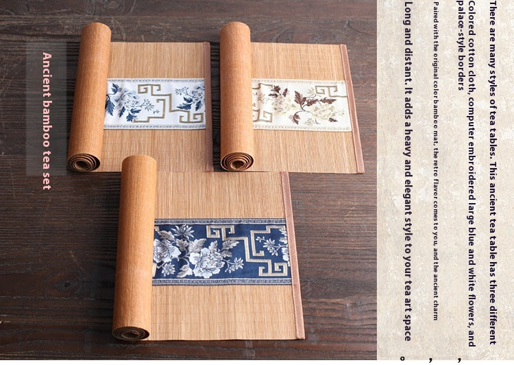 Chinese Ancient Bamboo Tea Mat