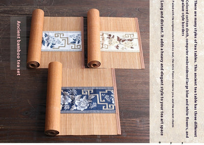 Chinese Ancient Bamboo Tea Mat