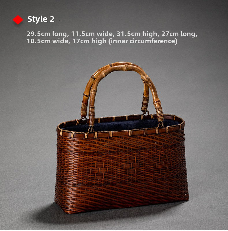 Handmade Retro Bamboo Woven Bag