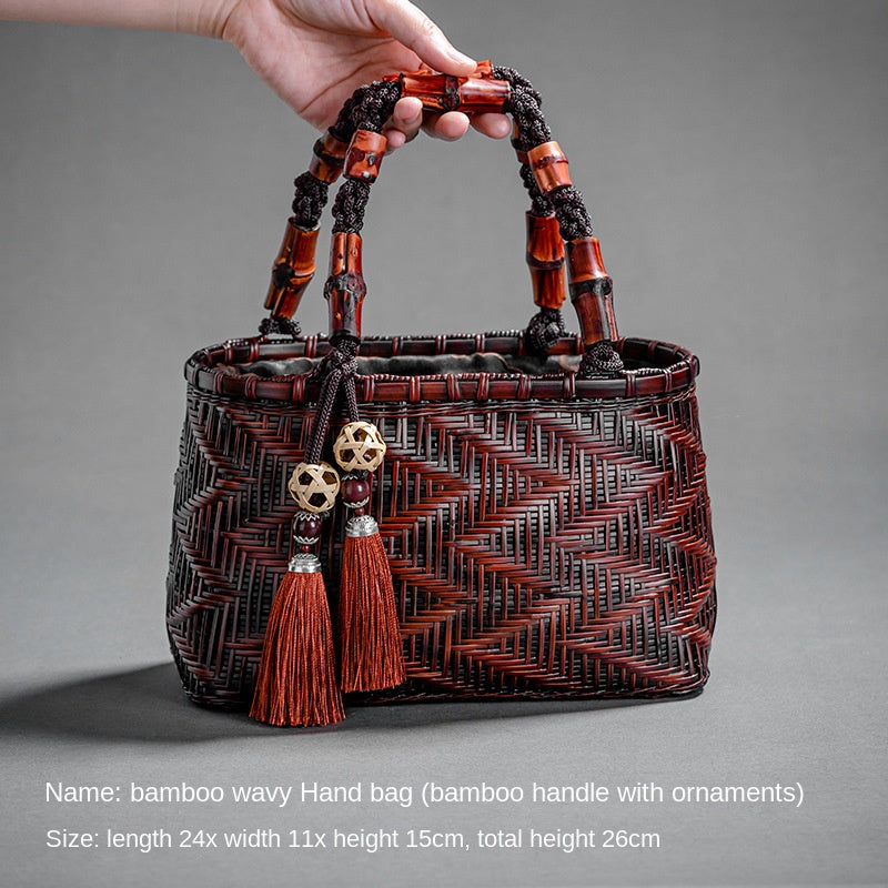 Retro Bamboo Woven Bag