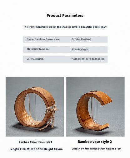 Bamboo flower vase