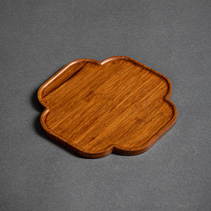 Heavy Bamboo Rectangular Single Layer Simple Tray