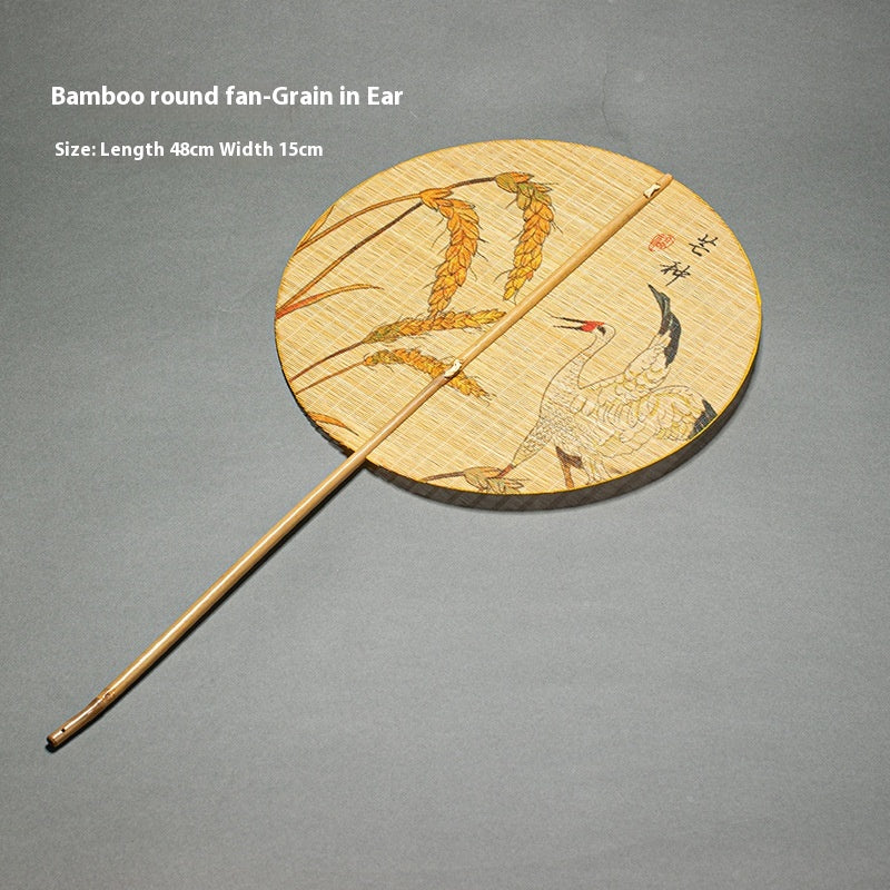 Rollable Bamboo Woven Waist Fan