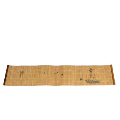 Natural Printed Bamboo Tea Mat Heat Insulation Pad