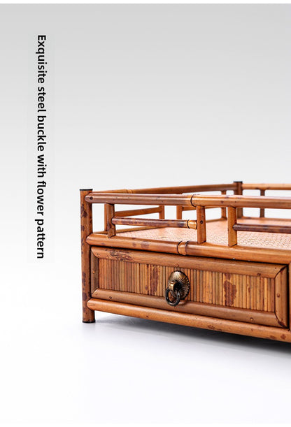 Bamboo mat storage tray