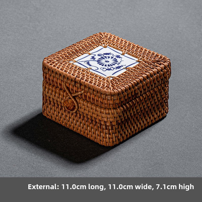 Rattan Woven Pu-erh Tea Box