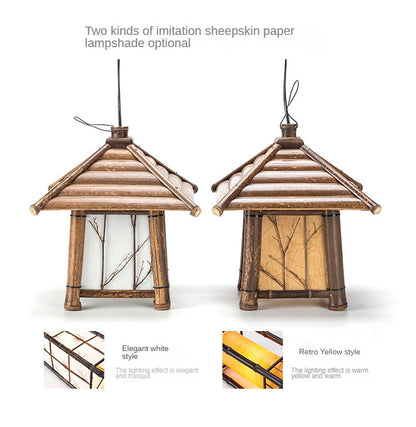 Antique bamboo-made table lamp
