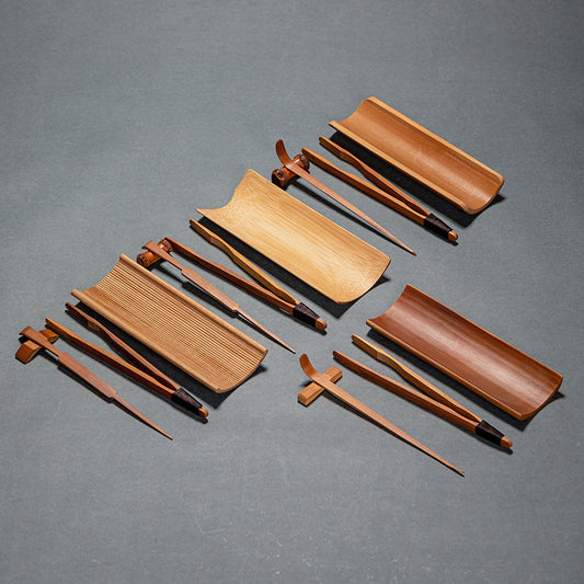 Chinese Retro Bamboo Tea Scoop Three-Piece Set