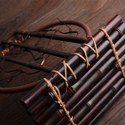 Round Black Bamboo Flower Device