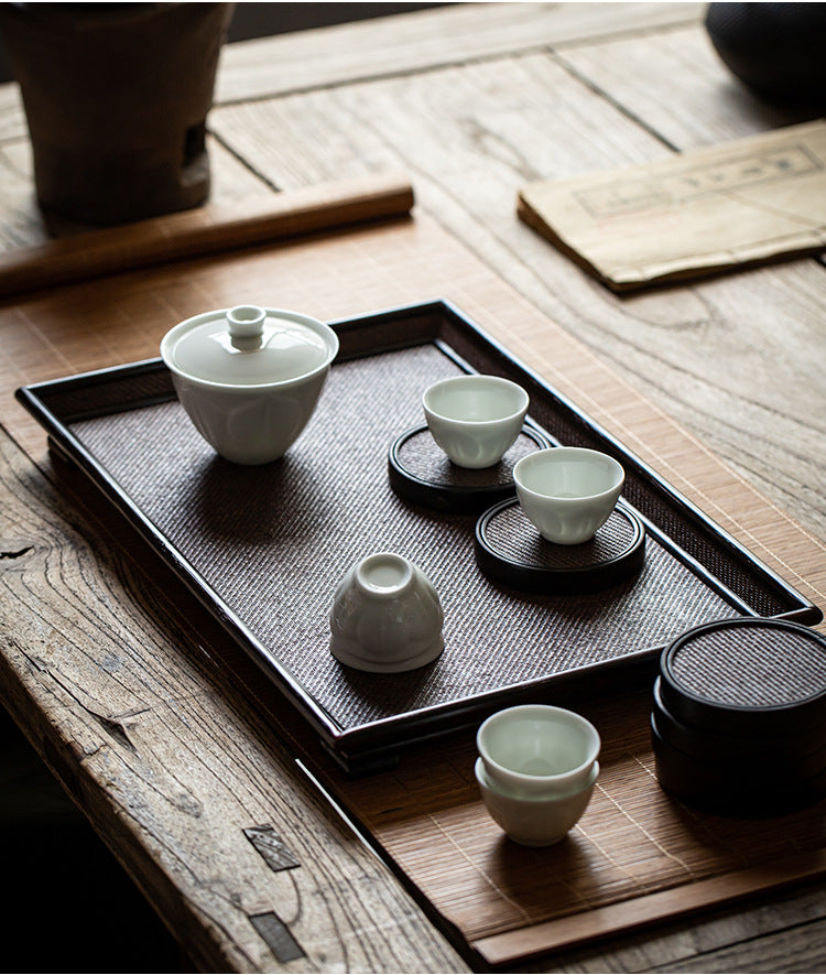 Household Solid Wood Tea Tray Food Tray