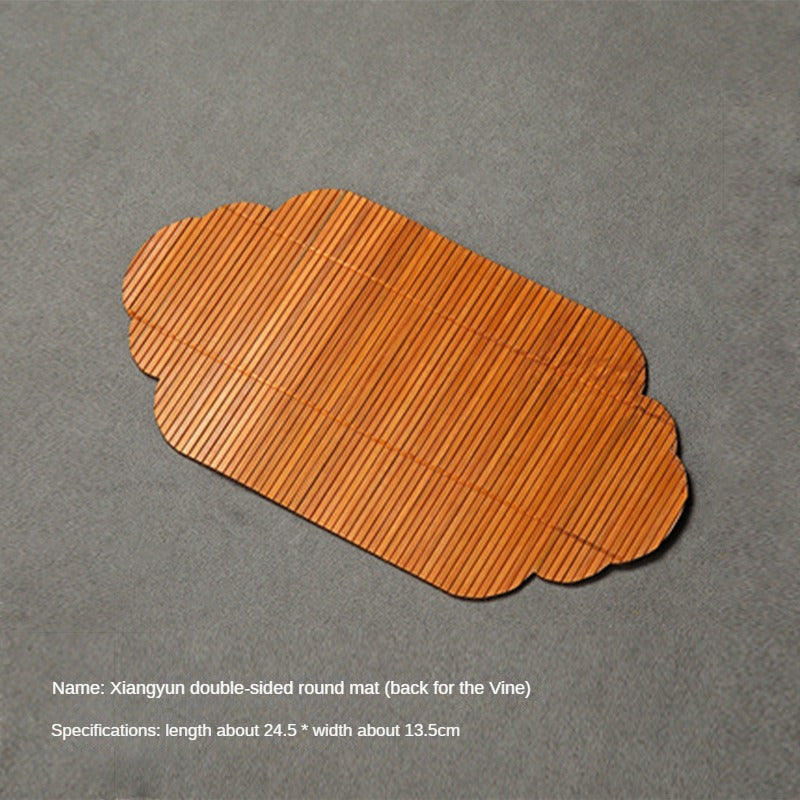 Large Lacquered Bamboo Tea Mat