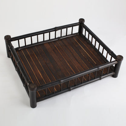 Zen-inspired Purple Bamboo Tea Tray