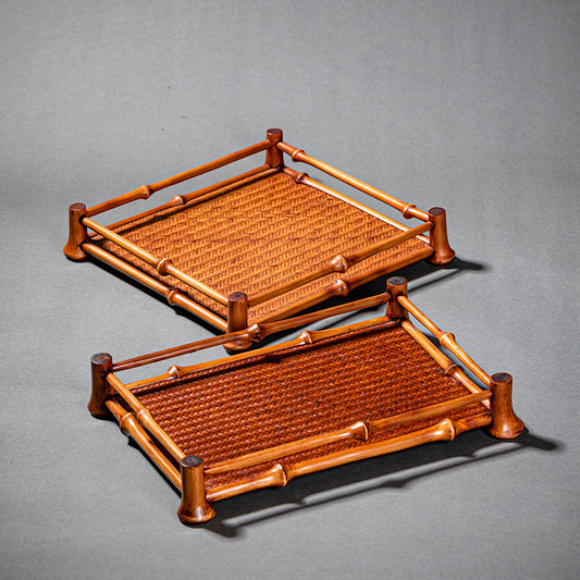 Bamboo Tea Set Storage Tray
