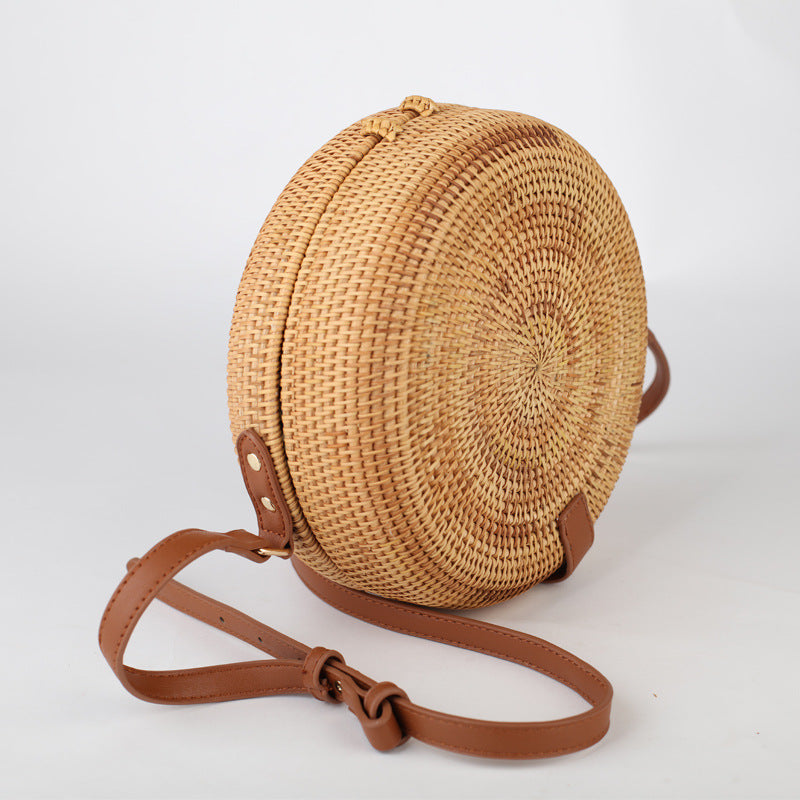 Handmade Indonesian Rattan Woven Shoulder Bag