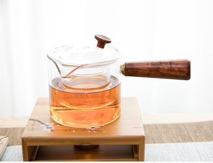 Bamboo Base Tea Warmer Candle Heater
