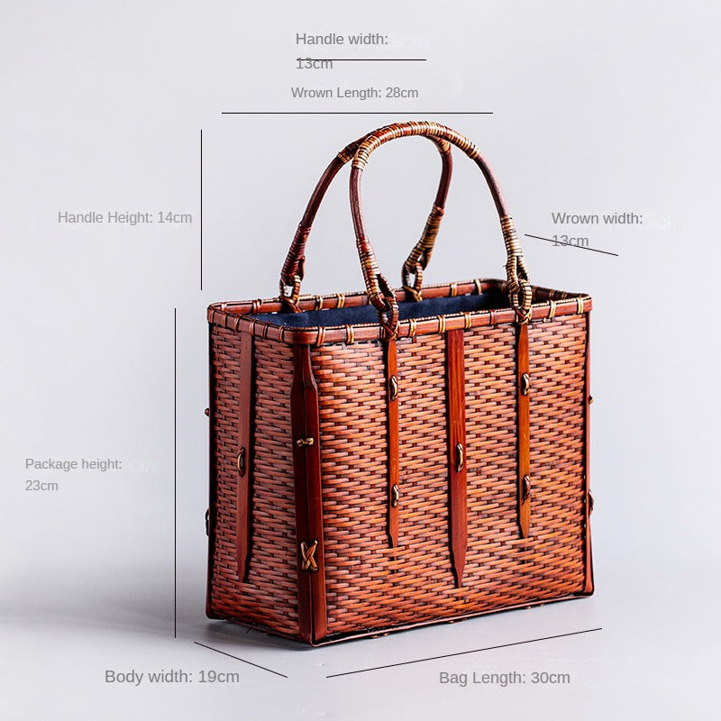 Retro Bamboo Woven Bag