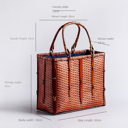 Retro Bamboo Woven Bag