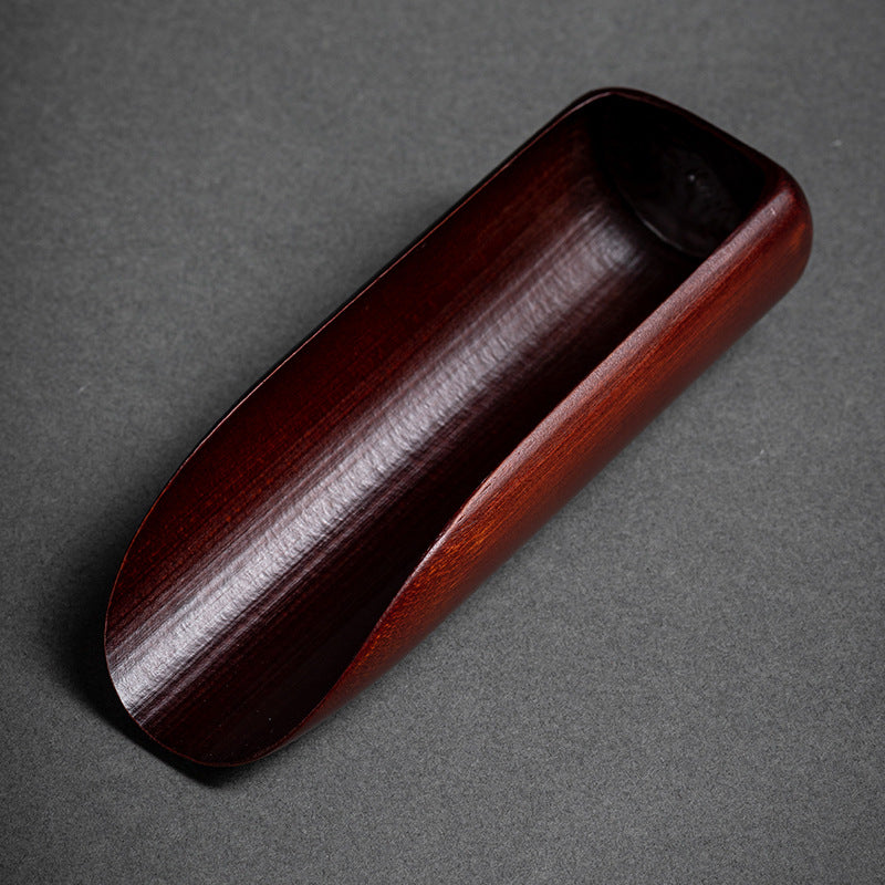 Old-fashioned bamboo tea spoon
