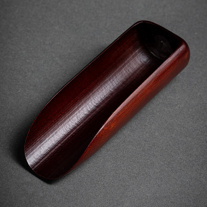 Old-fashioned bamboo tea spoon