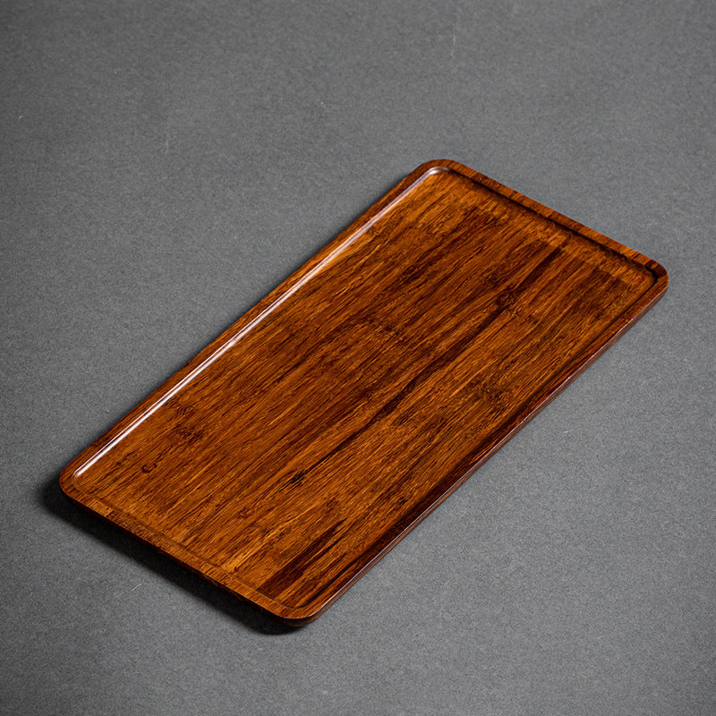 Heavy Bamboo Rectangular Single Layer Simple Tray