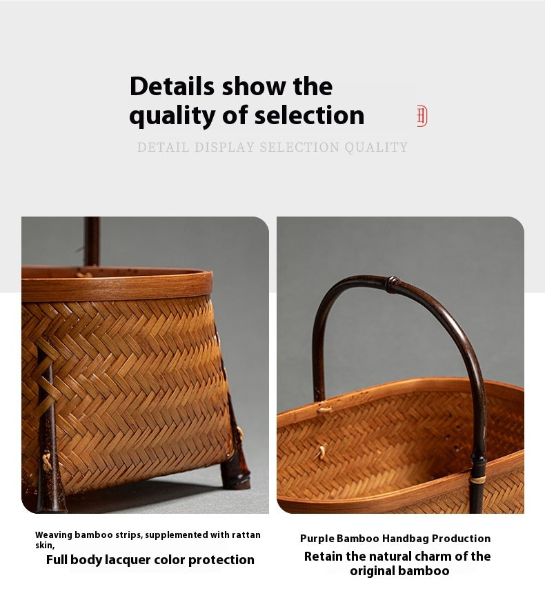 Bamboo Woven Storage Basket