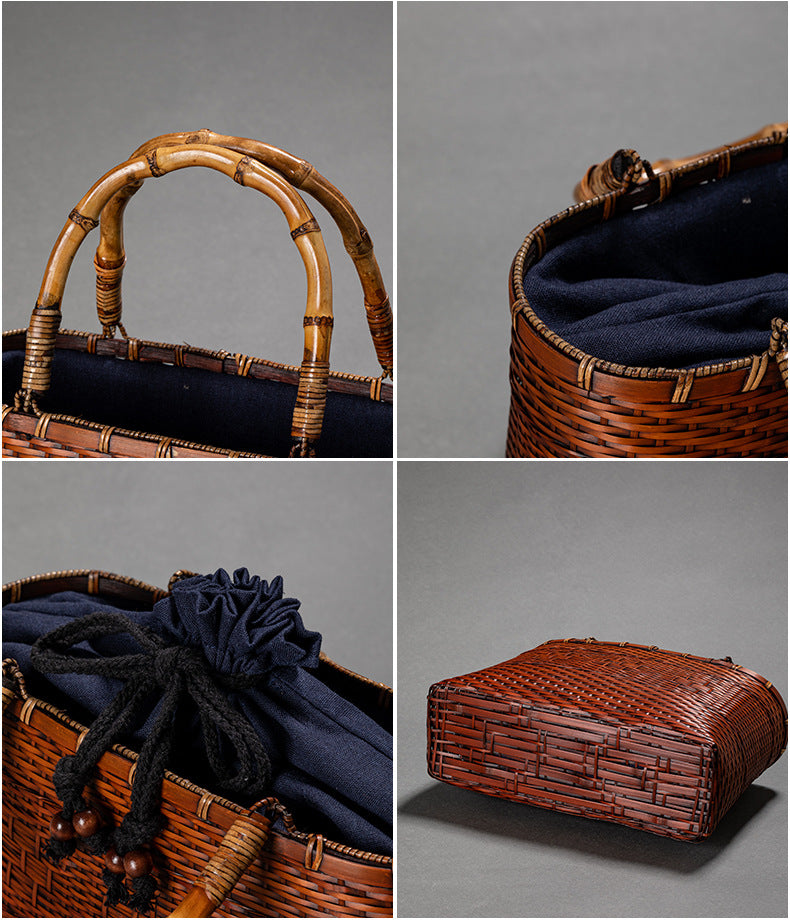 Handmade Retro Bamboo Woven Bag