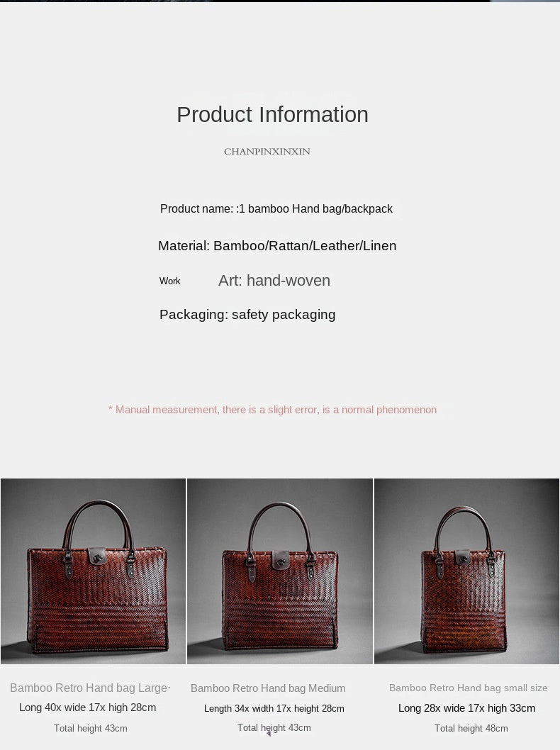 Retro Bamboo Woven Bag