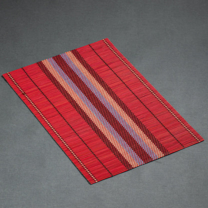 Colorful bamboo mat