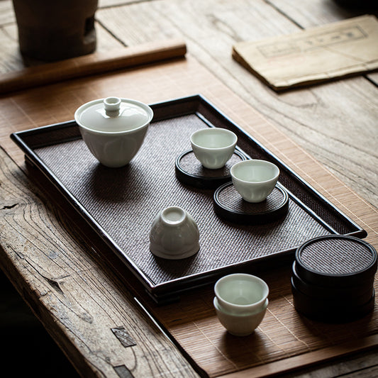 Household Solid Wood Tea Tray Food Tray