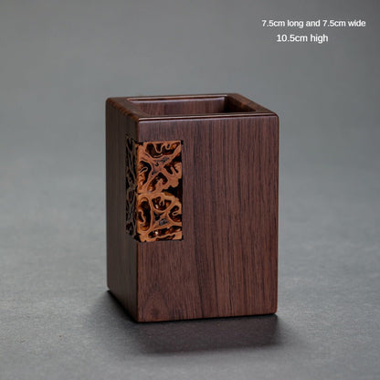 Walnut Tea Container