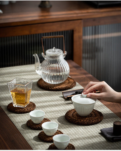 Brown Silk Tea Mat