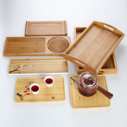Rectangular Bamboo Tea Tray