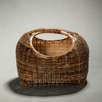 In Chinese Antique Style Bamboo Woven Cabas