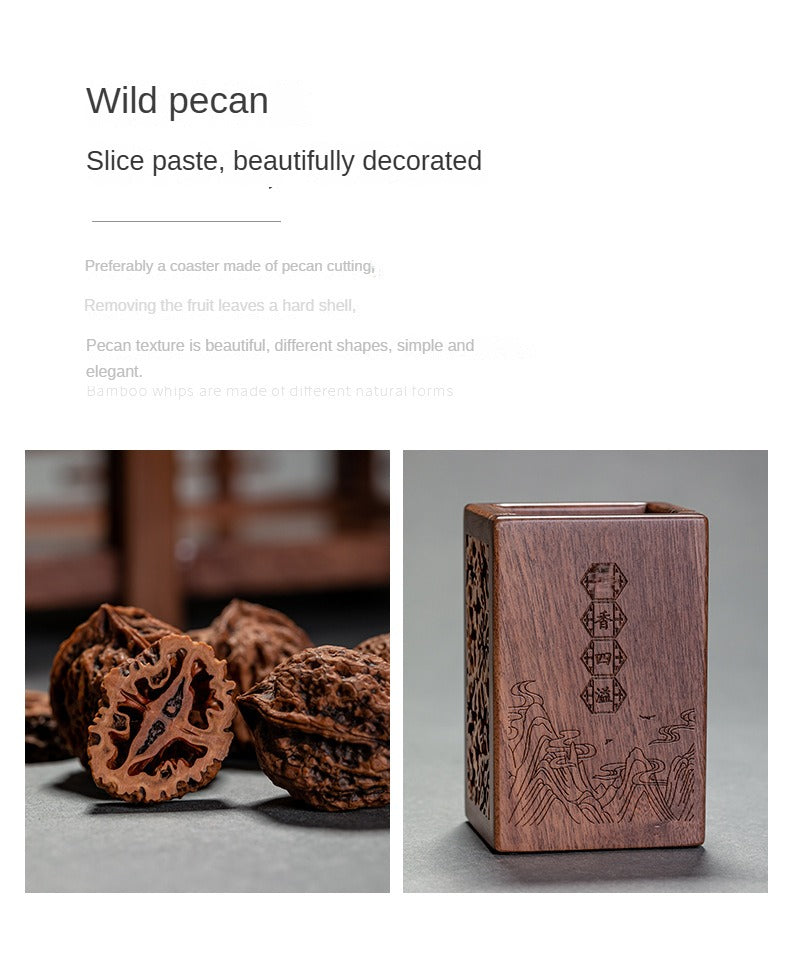 Walnut Tea Container