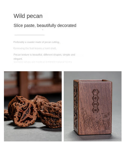 Walnut Tea Container