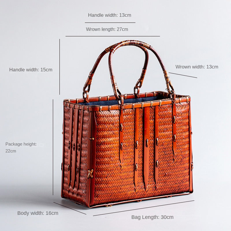 Retro Bamboo Woven Bag