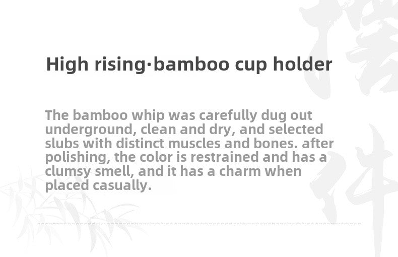 Bamboo Whip Tea Cup Holder