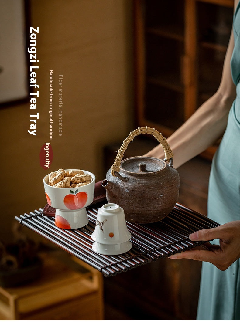 High-end Purple Bamboo Vintage Hand-woven Bamboo Basket