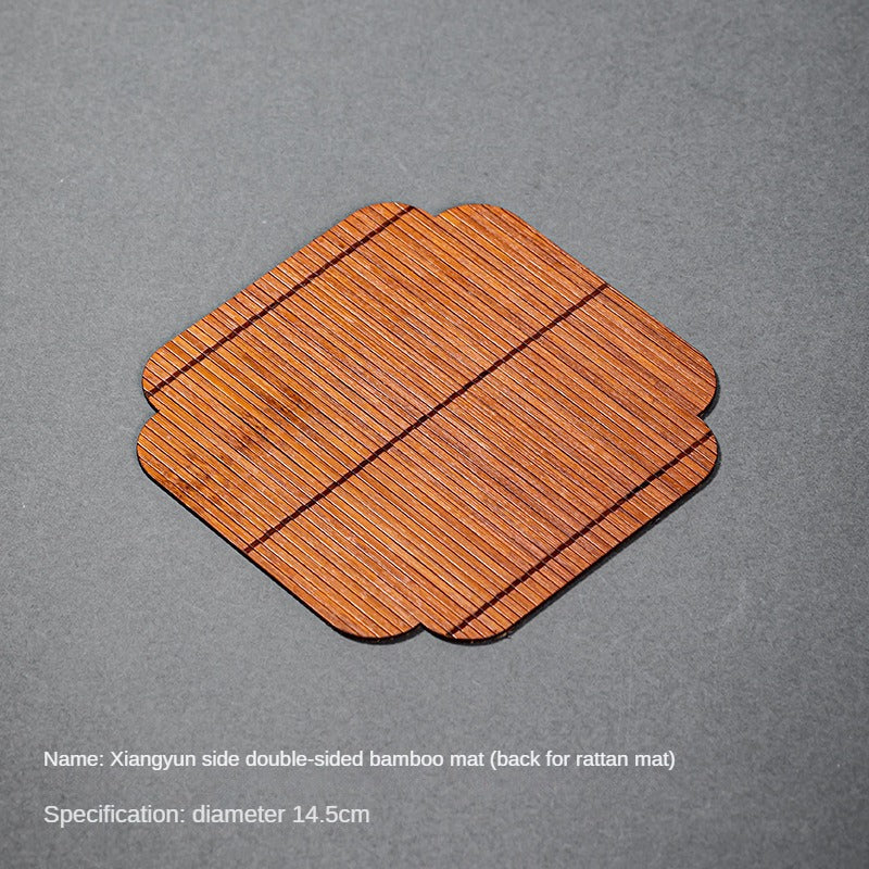 Large Lacquered Bamboo Tea Mat