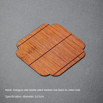 Large Lacquered Bamboo Tea Mat
