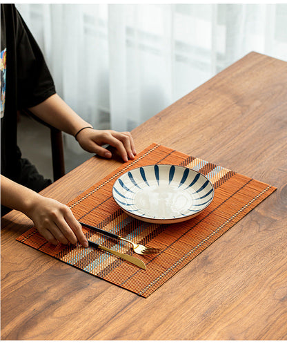 Colorful bamboo mat