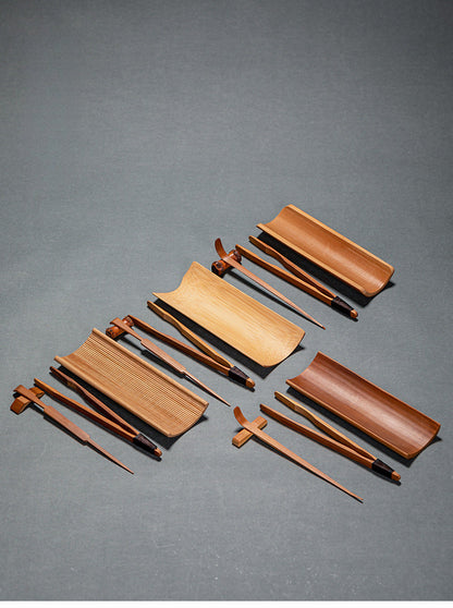 Chinese Retro Bamboo Tea Scoop Three-Piece Set