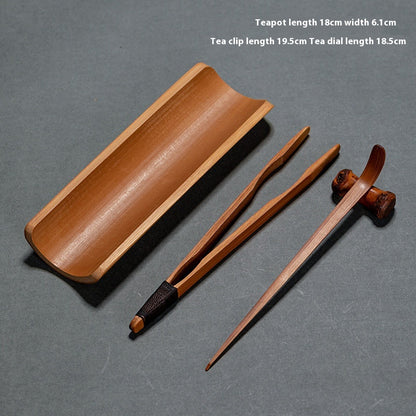 Chinese Retro Bamboo Tea Scoop Three-Piece Set