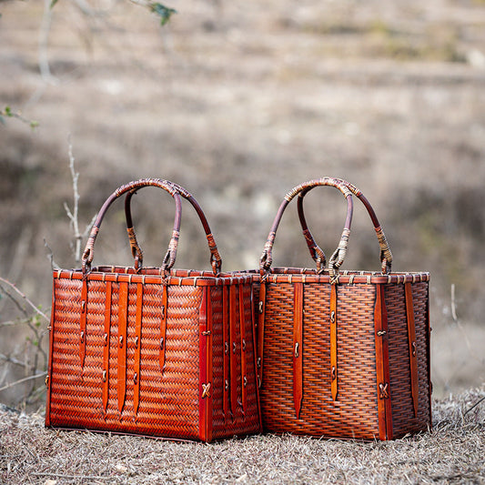 Retro Bamboo Woven Bag