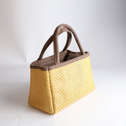 Rattan Woven Bag Tea Set Storage Bag