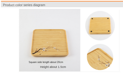 Rectangular Bamboo Tea Tray