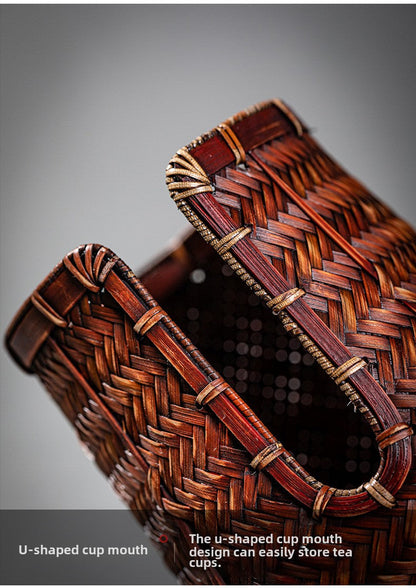 Handmade bamboo cup holder
