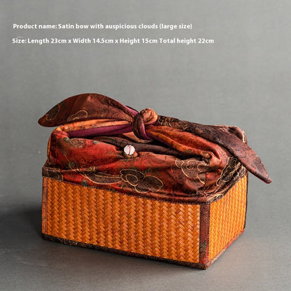Chinese-Style Portable Bamboo Storage Bag